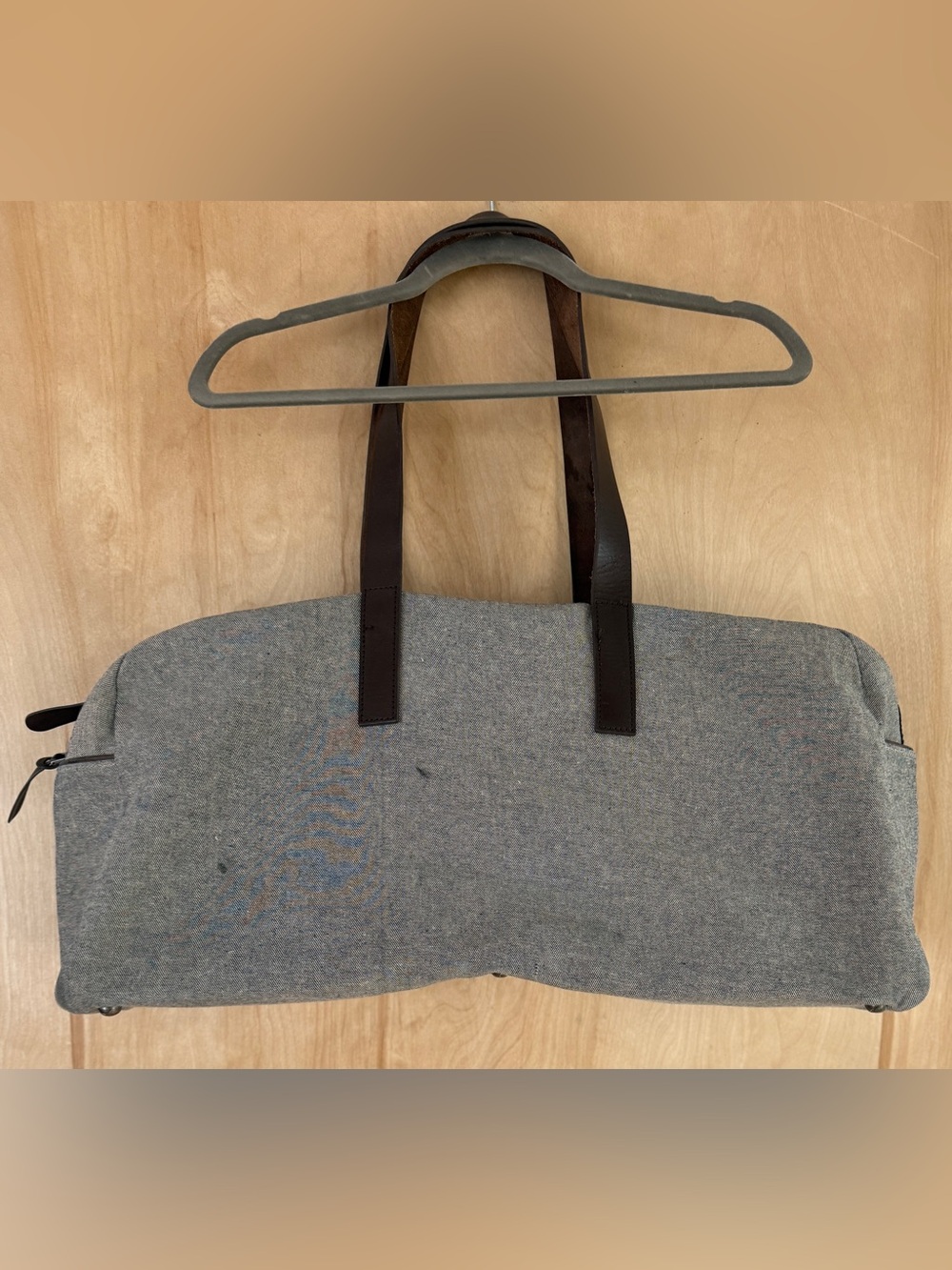 Everlane Weekender Duffel Bag – Grey Canvas & Leather - Picture 6 of 16